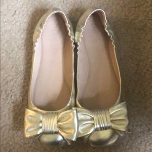 Gold Tory Burch Flats
